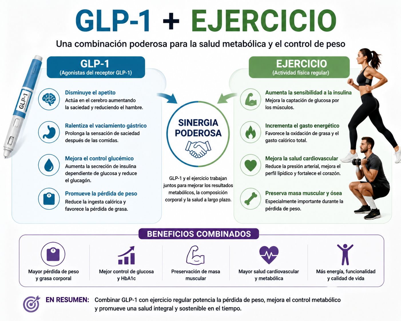 Persona haciendo ejercicio de fuerza con supervisión médica